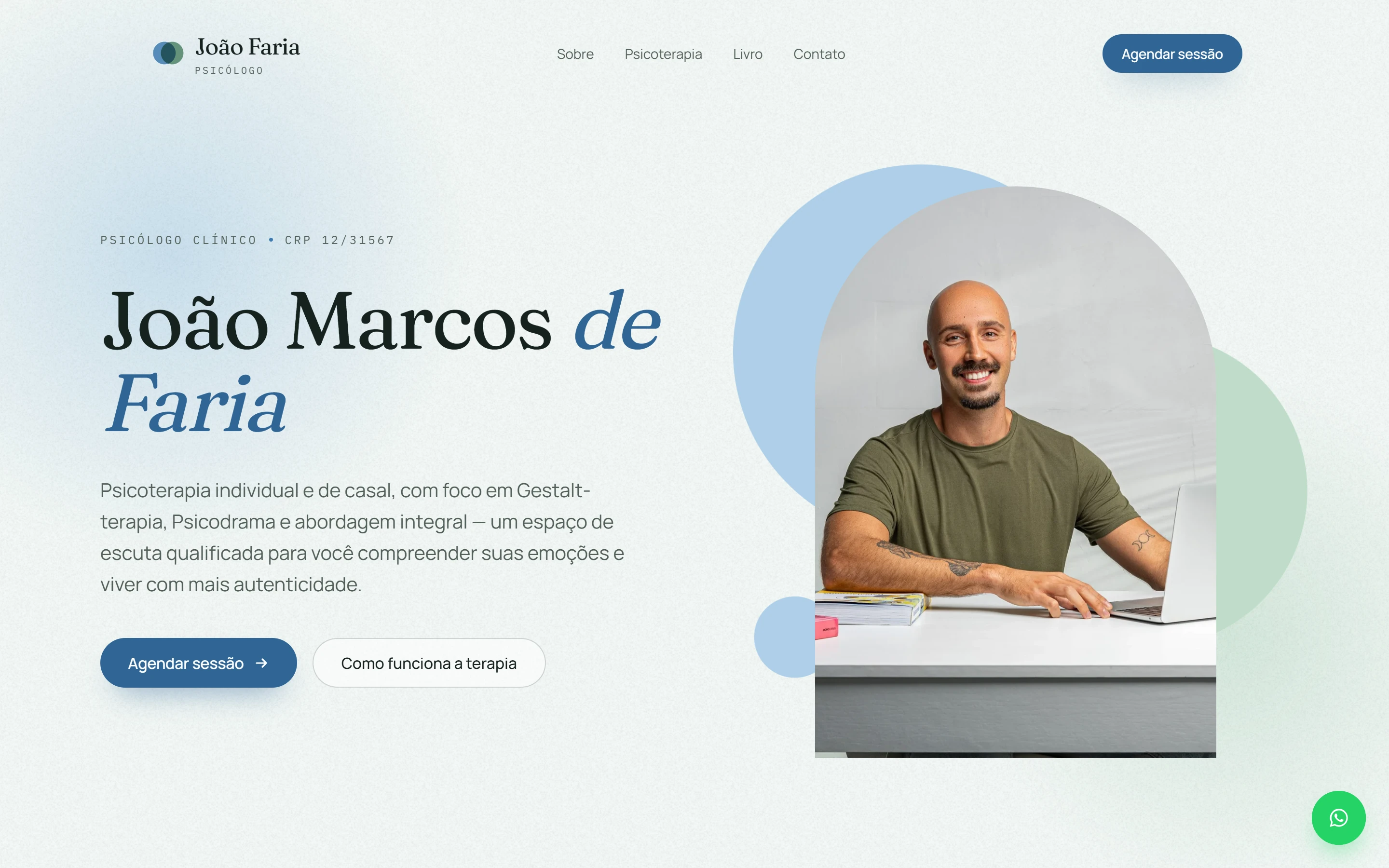 João Marcos de Faria: Página inicial